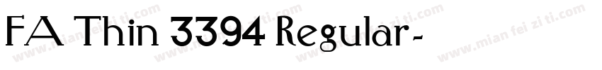FA Thin 3394 Regular字体转换